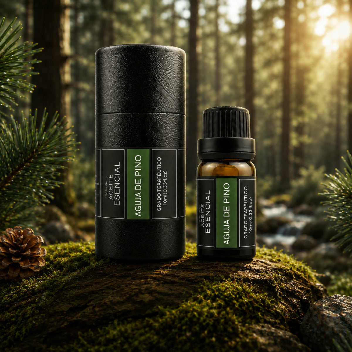 Aceite esencial de aguja de pino 100% puro Zenfuse, frasco de 10 ml